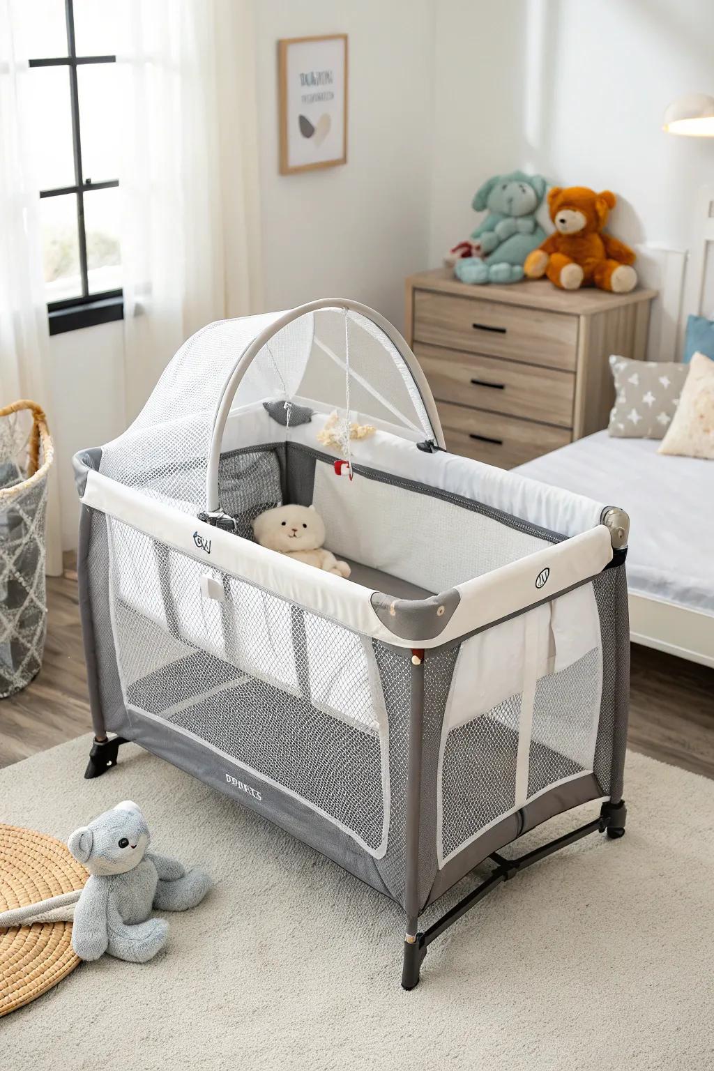 Prioritize safety with a meticulously crafted bassinet.