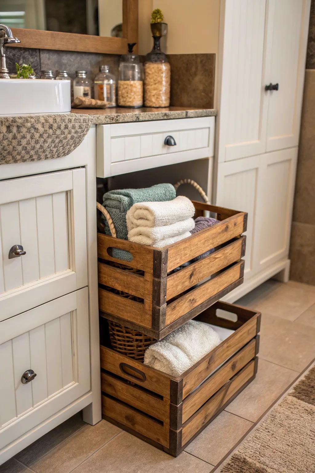 Unique storage solutions add character.