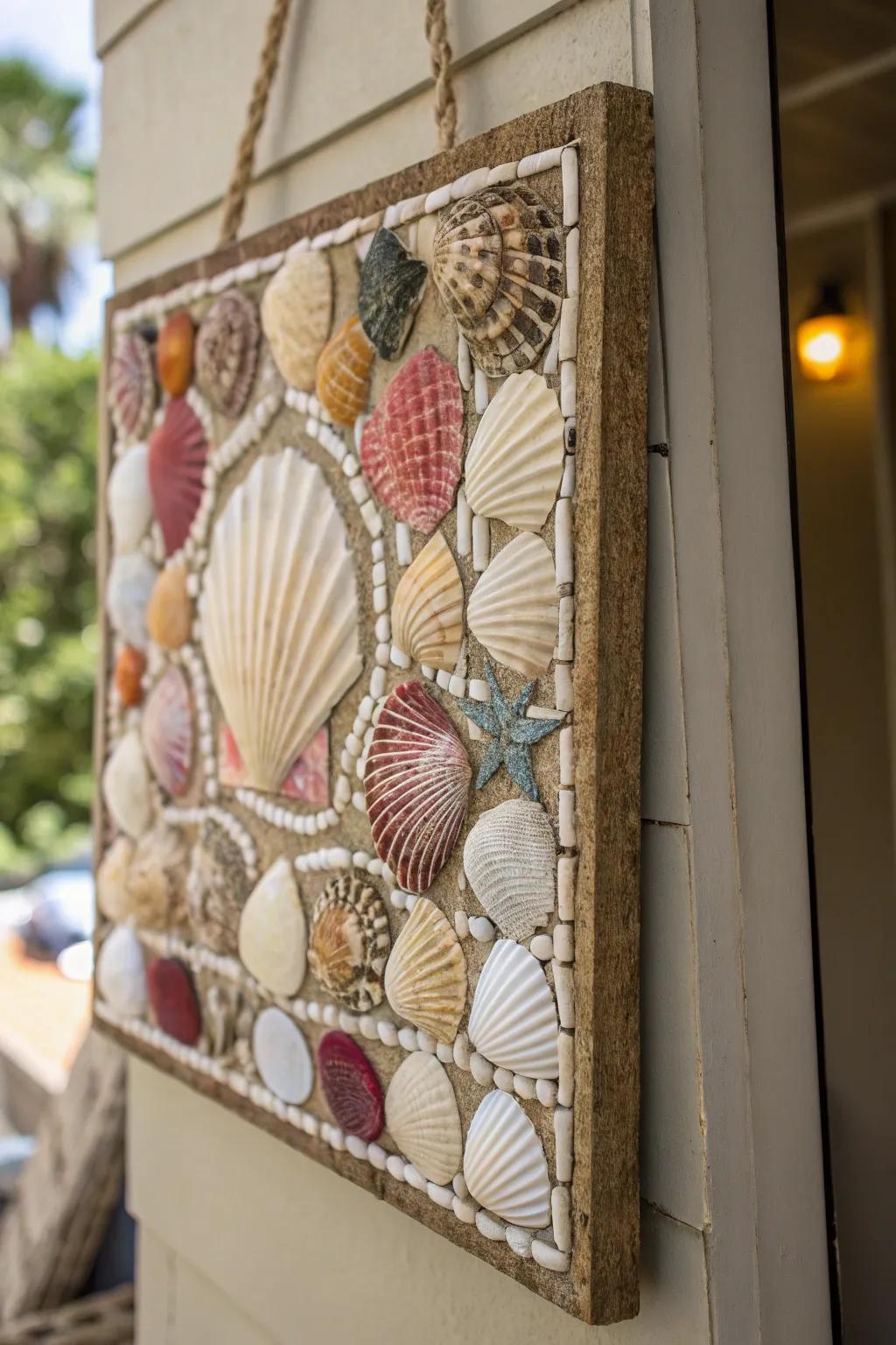 Convert your shells into an awe-inspiring mosaic artwork.