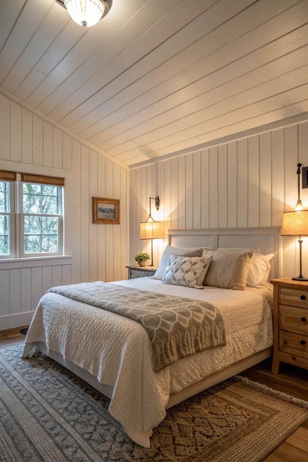 Grooved surfaces cultivate a peaceful sleeping zone.