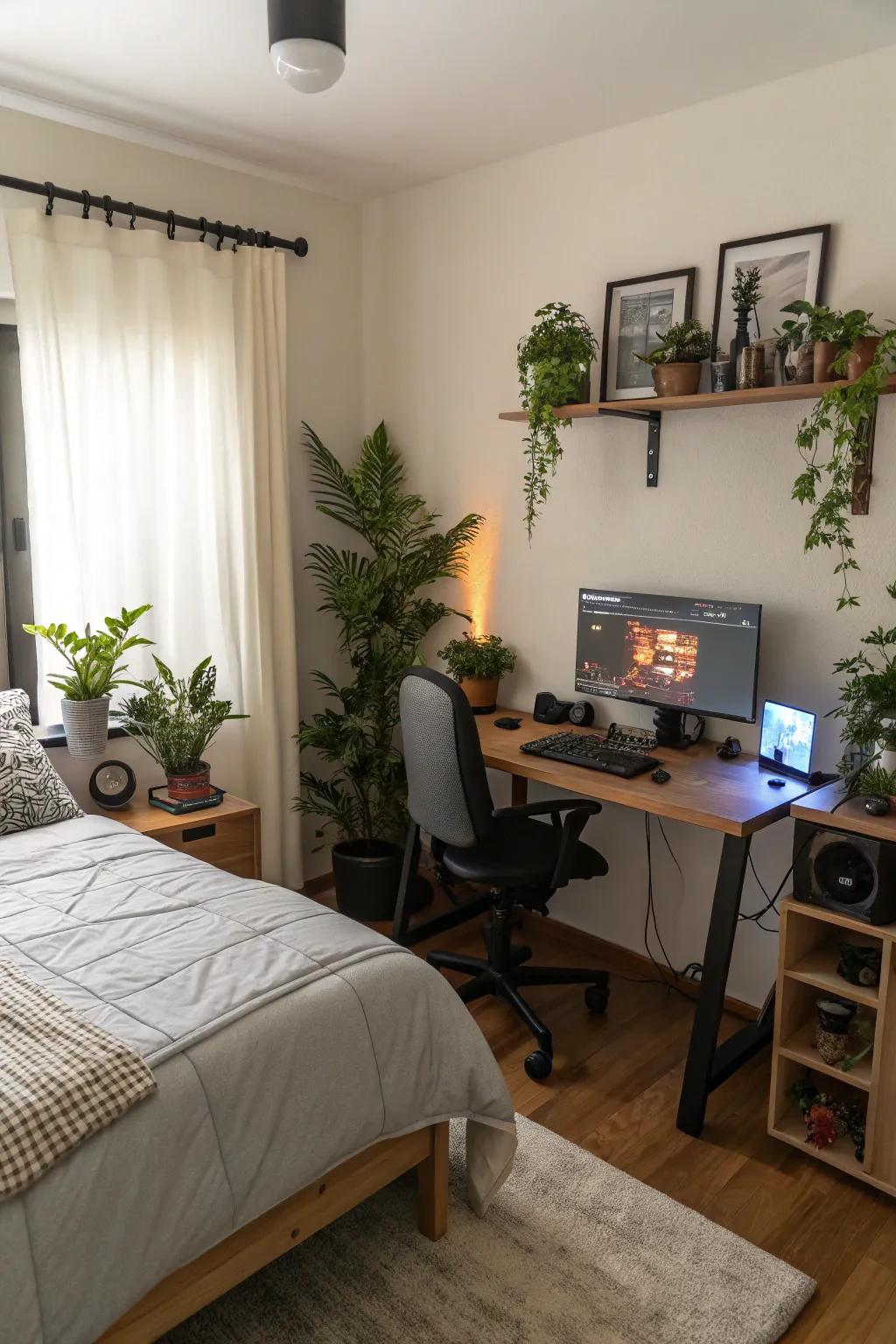 Nature balances the tech in the space.