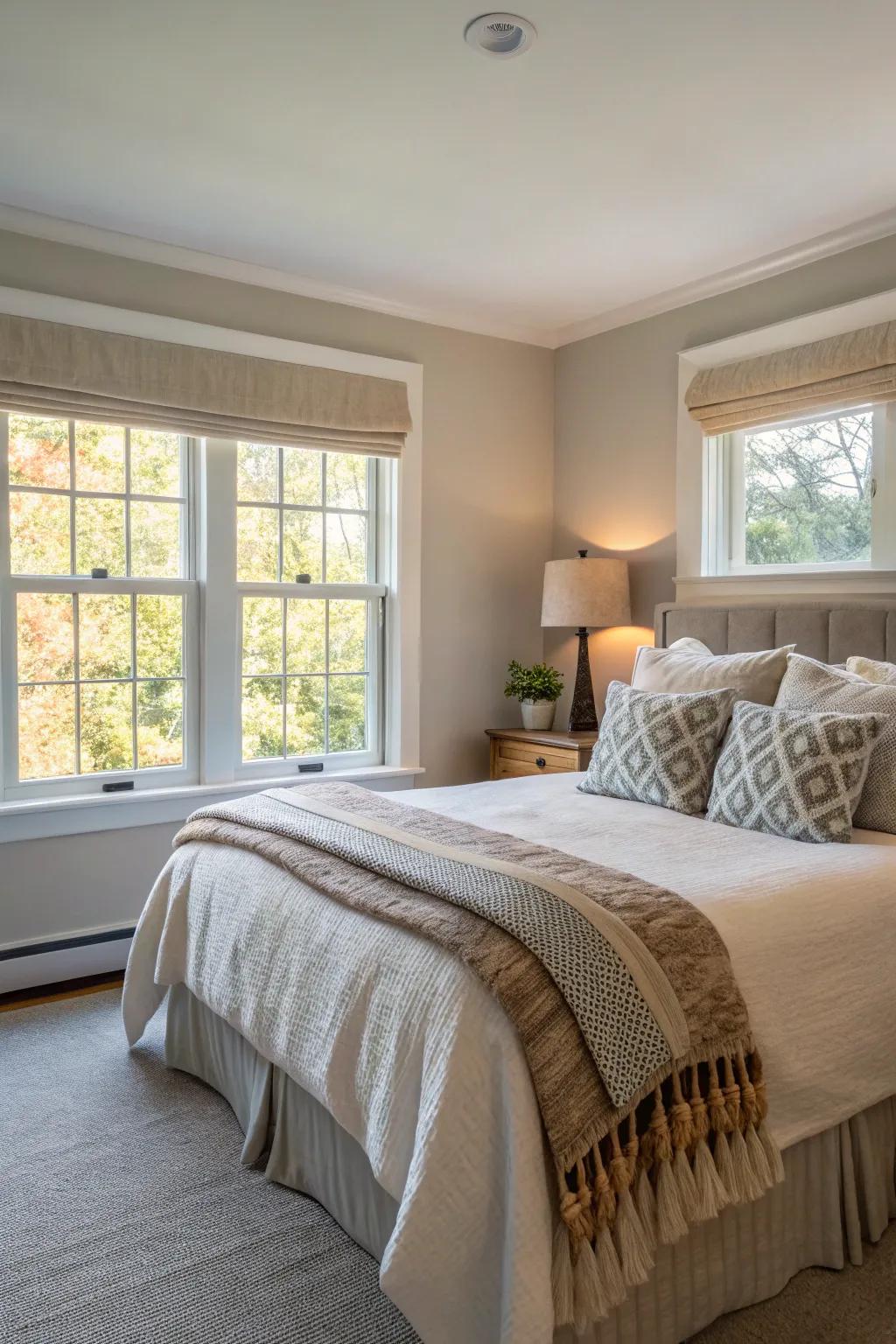Letting in natural light fashions an open and welcoming space.