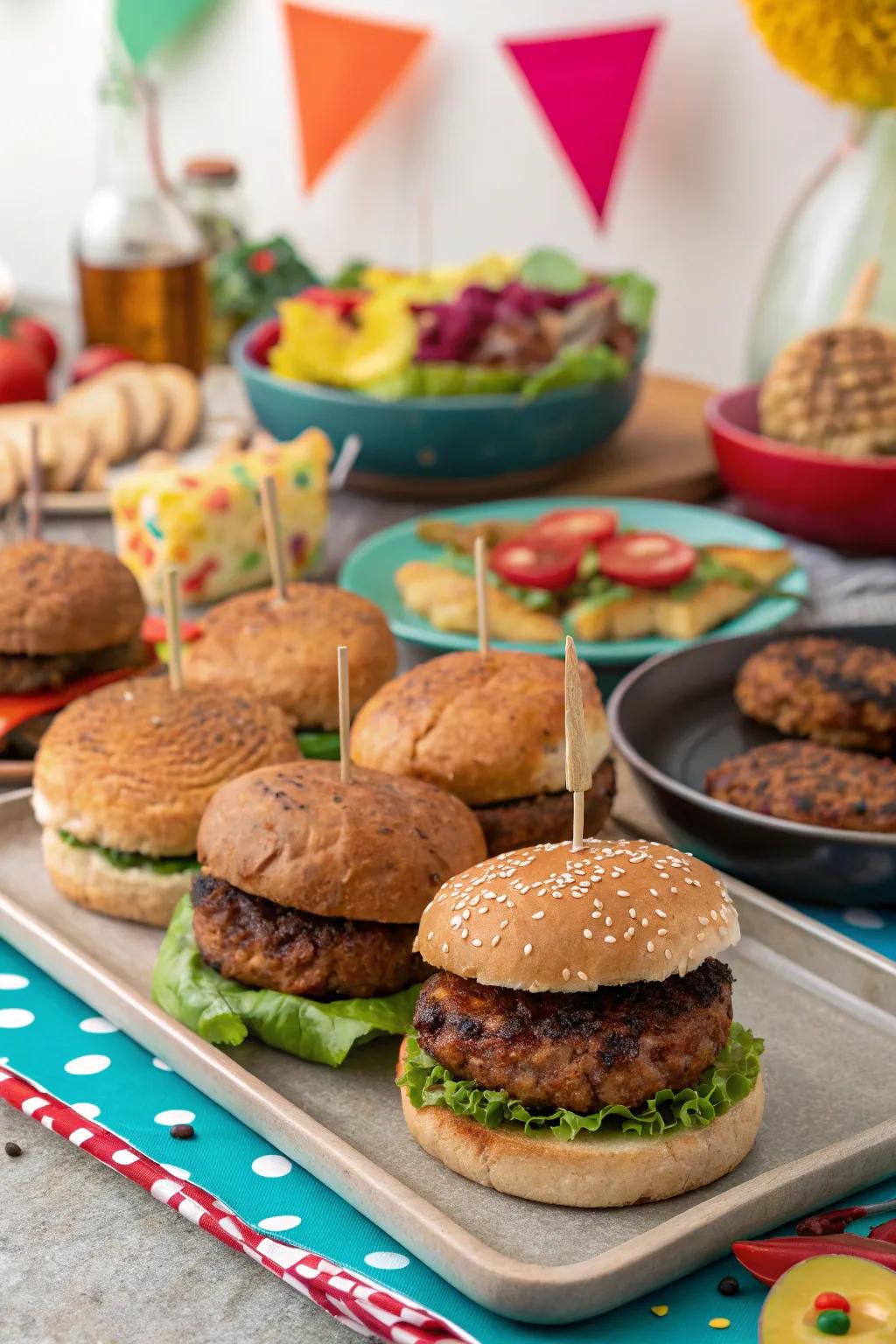 Distinctive patty choices for every guest's taste.