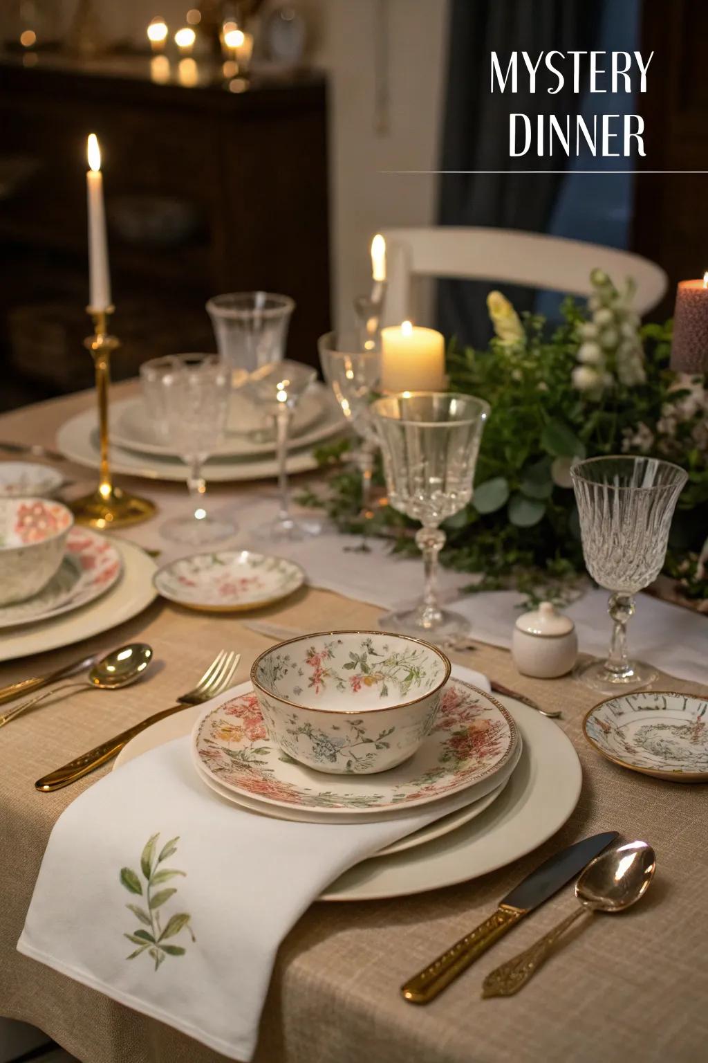 A mystery dinner experience adds intrigue to the birthday meal.