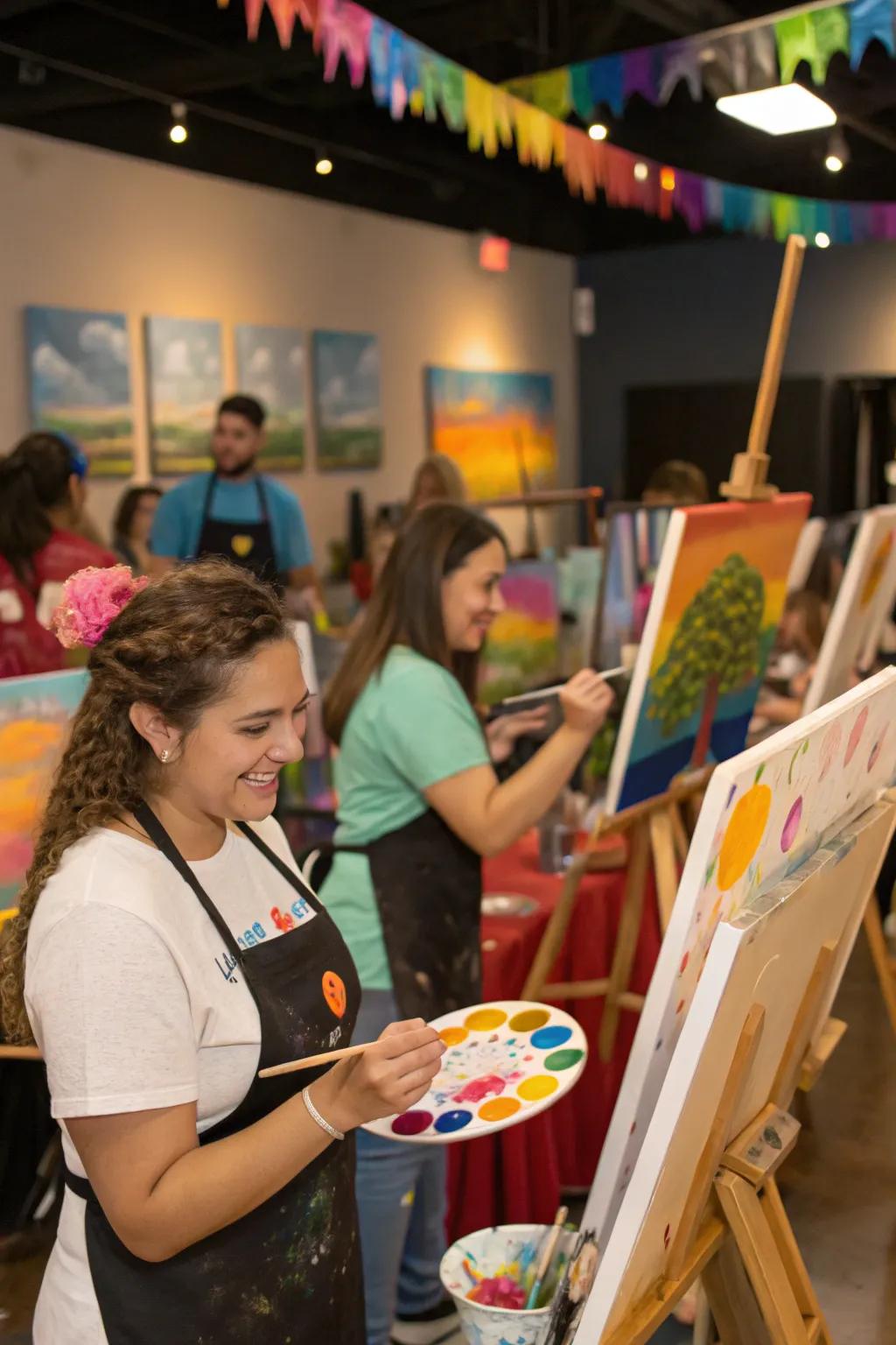 Celebrate creativity and artistry with a paint party.