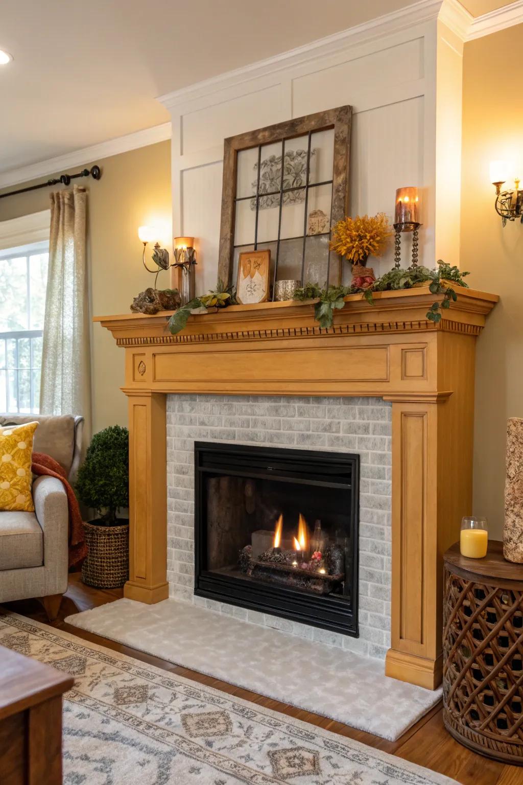 A new coat of stain or paint can breathe new life into your fireplace mantel.