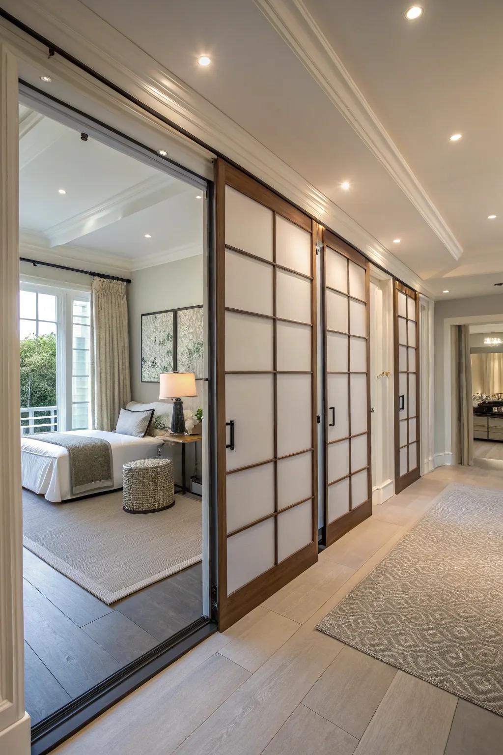 Adapt your space using moving panels.