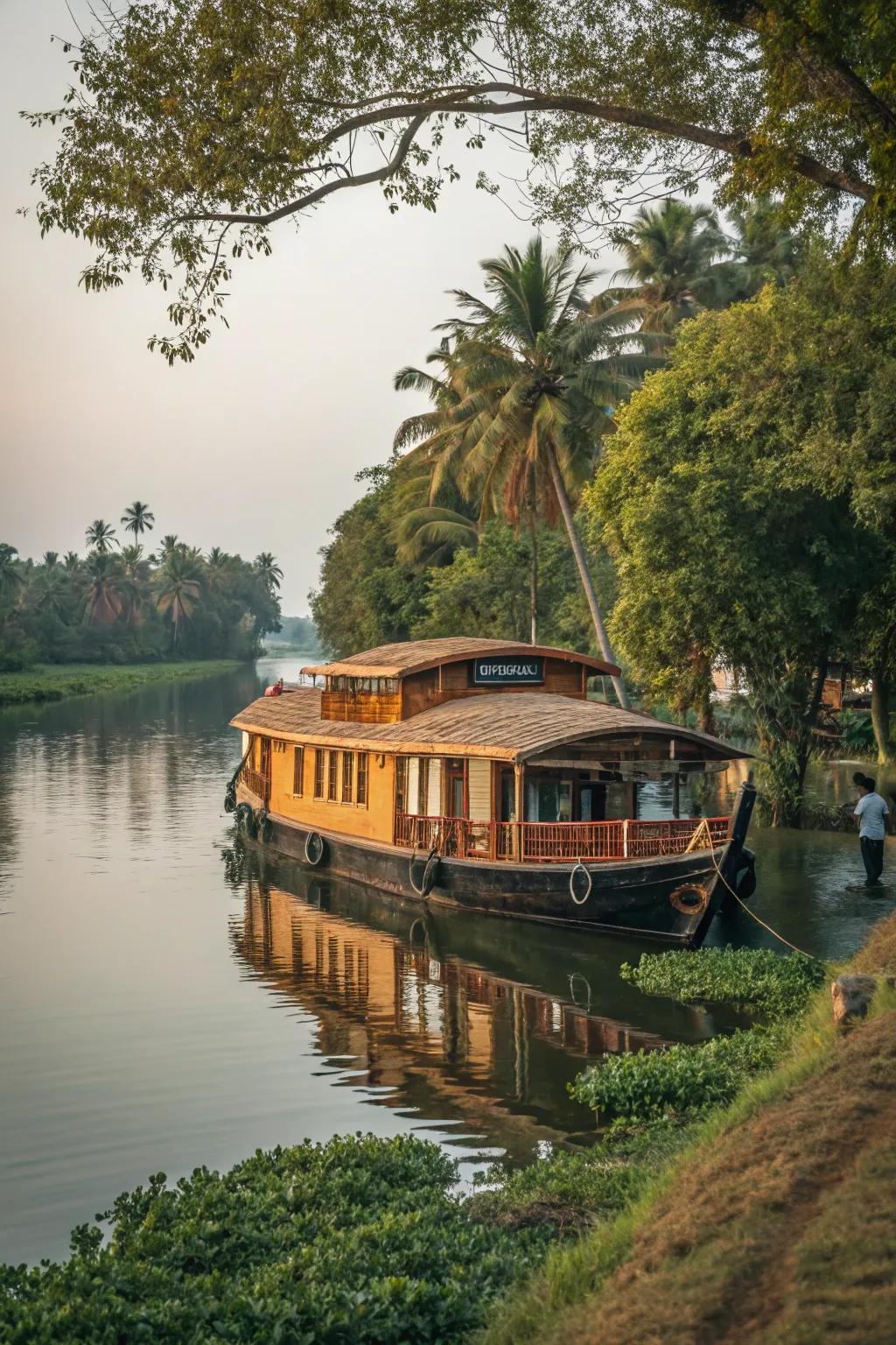 An enchanting water house offering a tranquil, singular living experience.