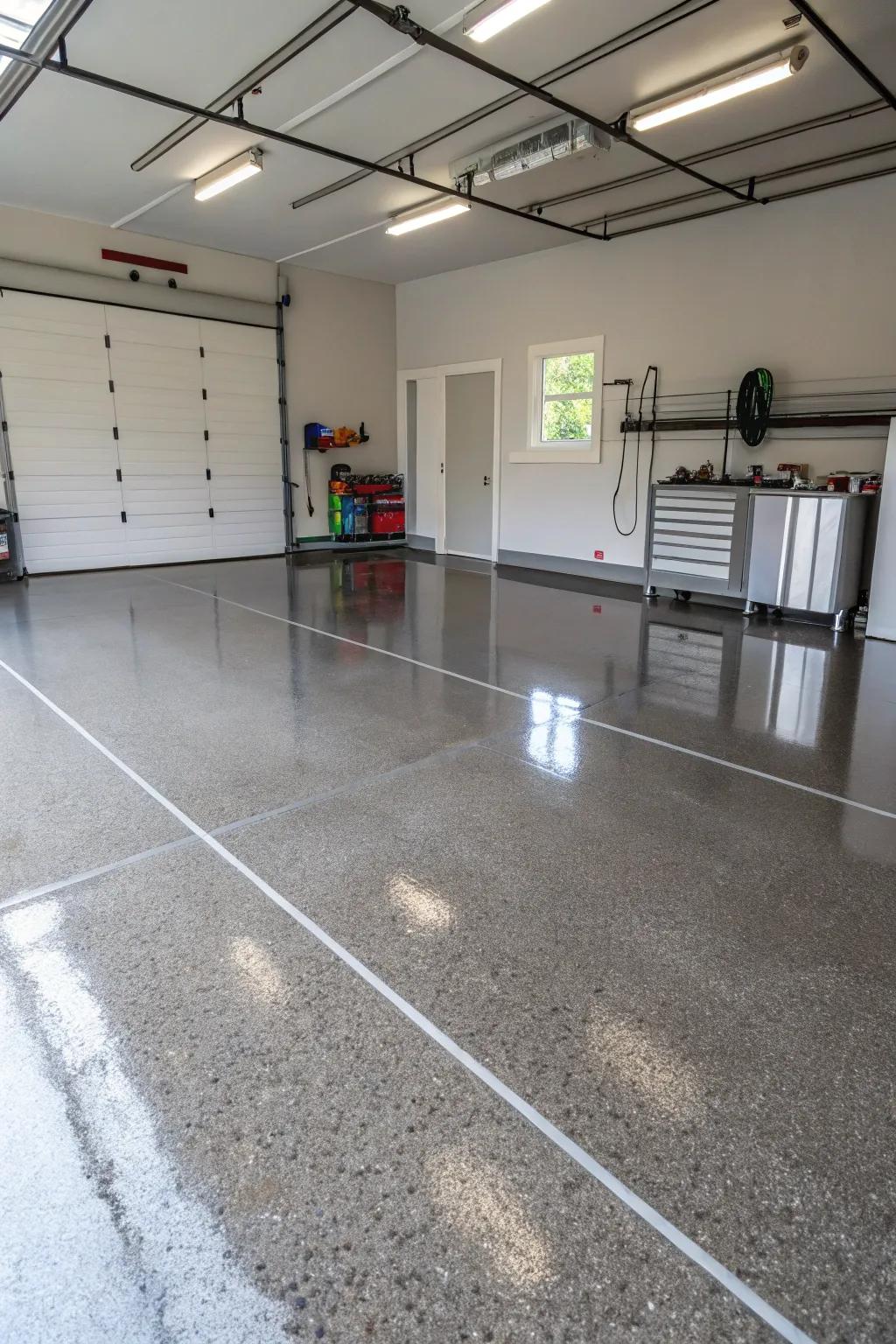 Epoxy coatings provide industrial strength and shine.