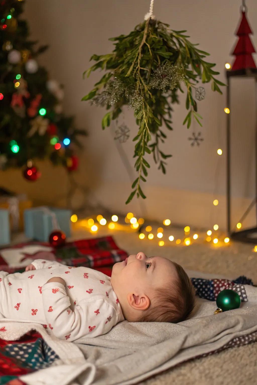 Capture sweet and tender moments under the mistletoe.