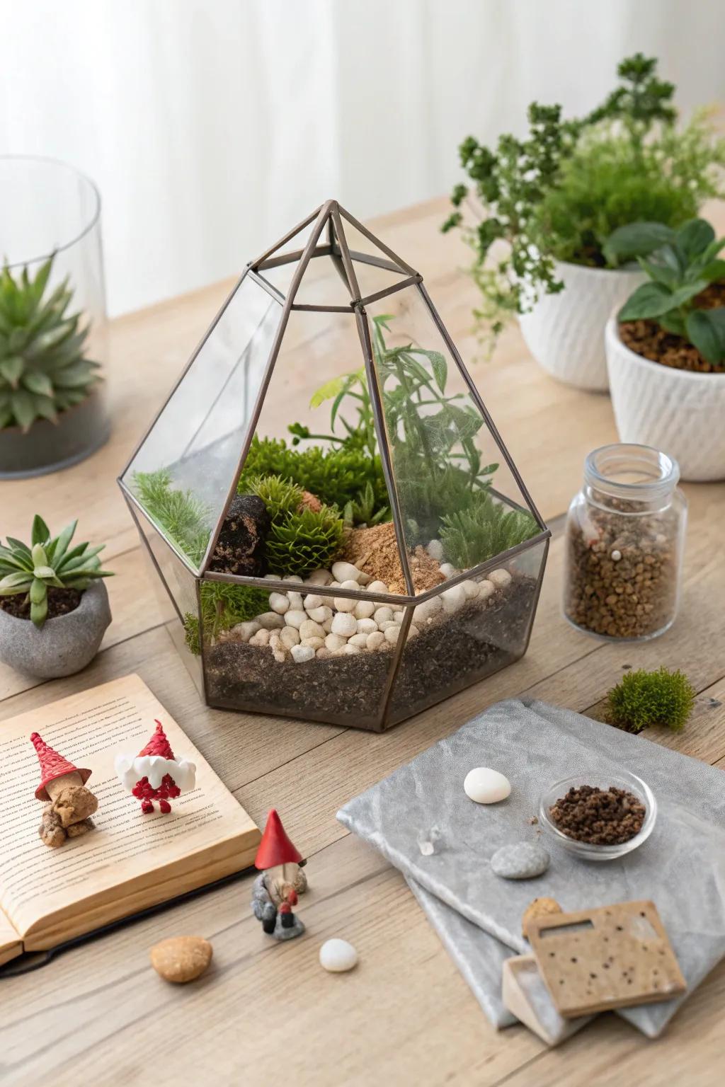 Introduce a hint of nature and whimsy into your home with this charming DIY miniature garden set, the perfect heartfelt Christmas present.