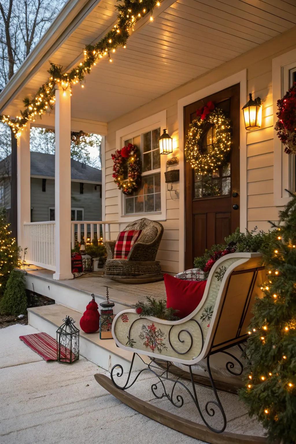 Sleds introduce a playful, nostalgic hint.