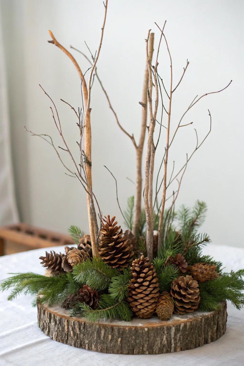 Inherent elements bring a simple, earthy charm.