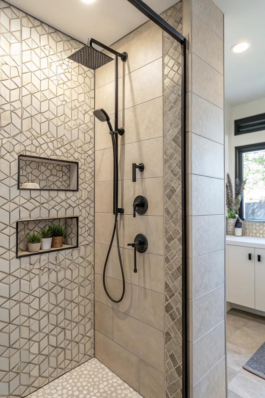 Engage the senses with rubbed surfaces.