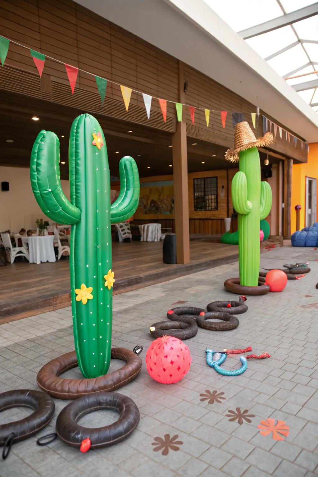 Sprinkle some desert charm with cactus decorations.