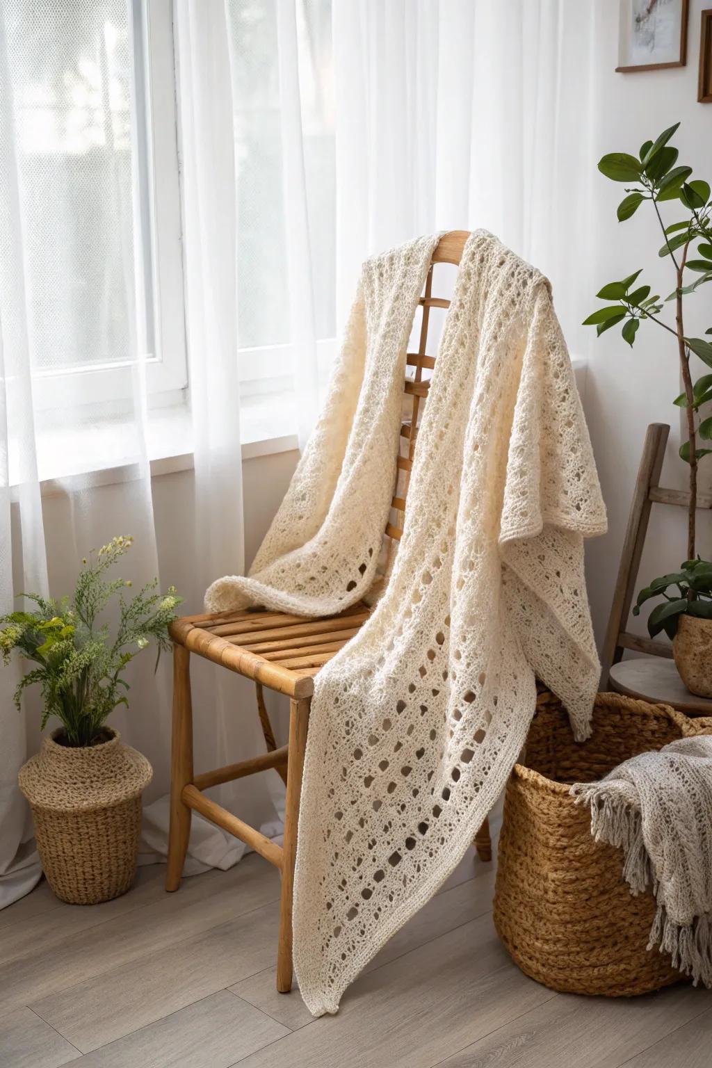 Embrace breezy evenings with a snug crochet bolero, effortlessly blending simplicity and organic beauty.