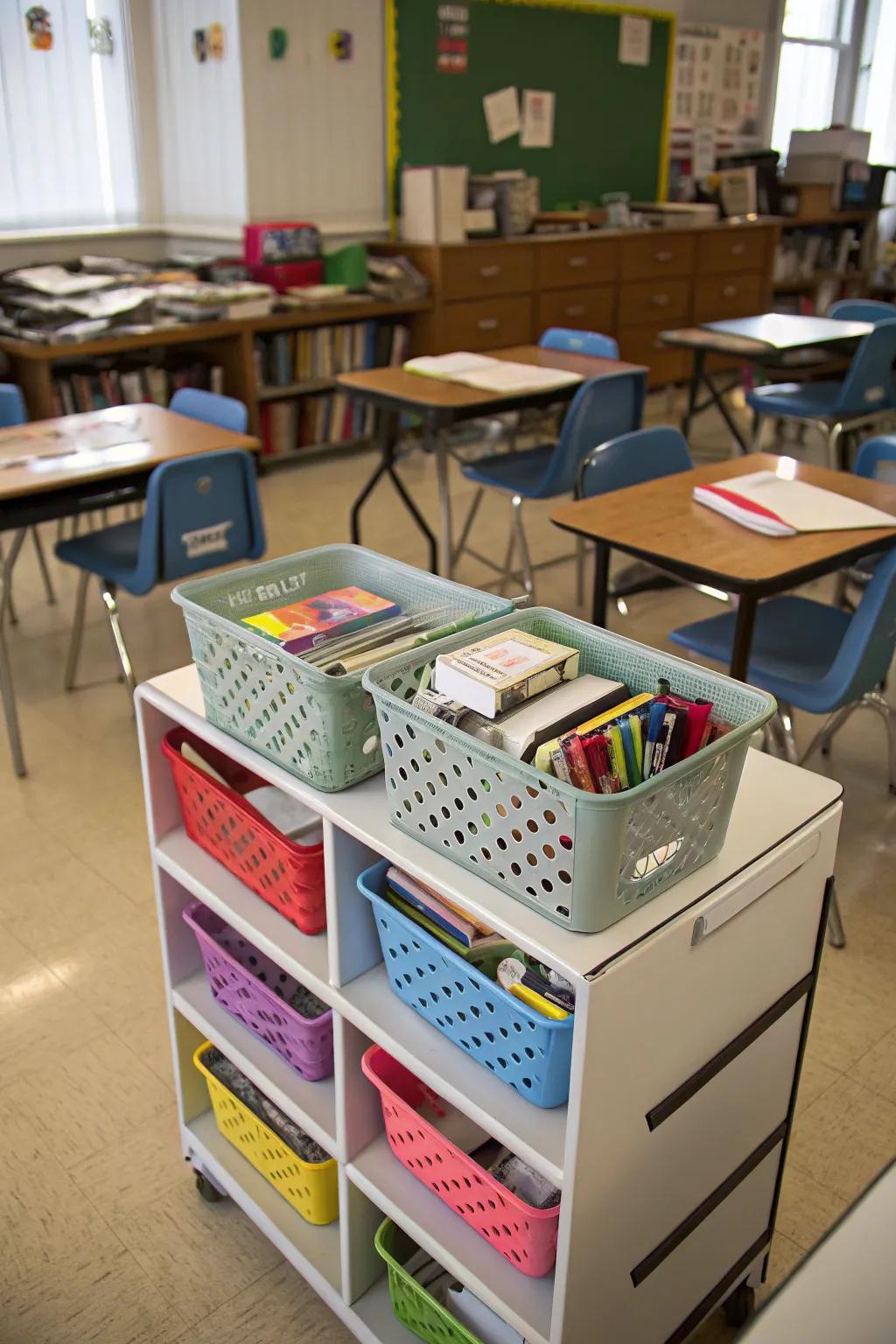 Laundry basket dressers offer ample and customizable storage.