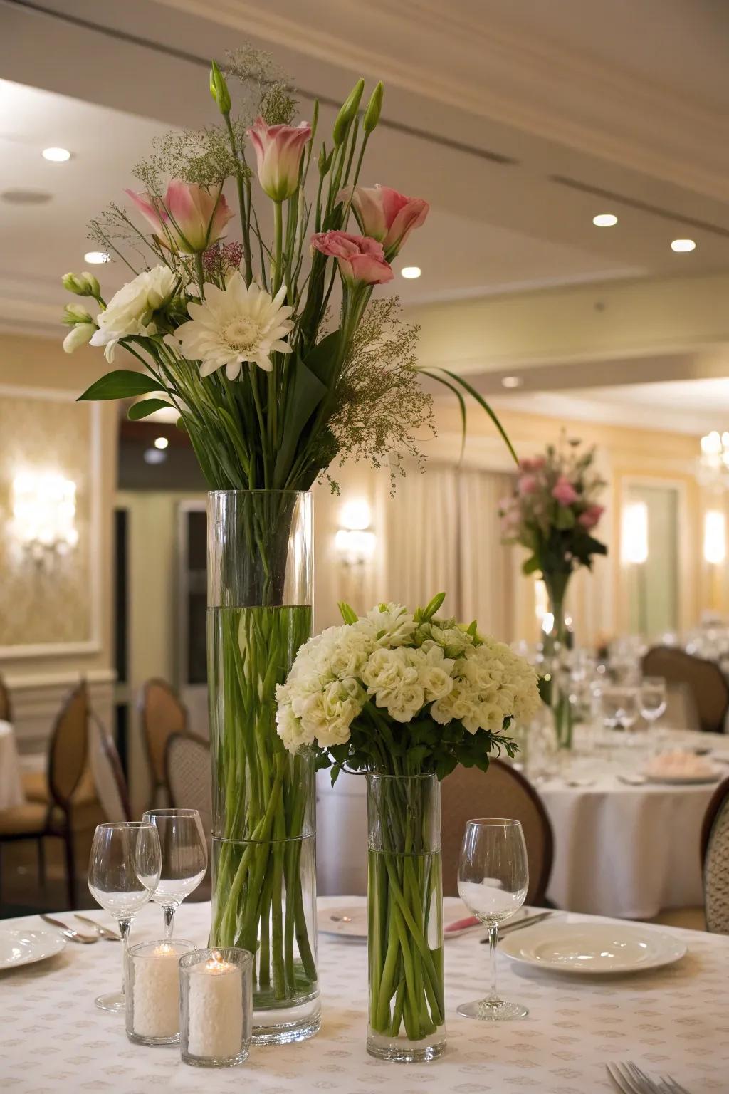 Varying distances contribute visual interest.