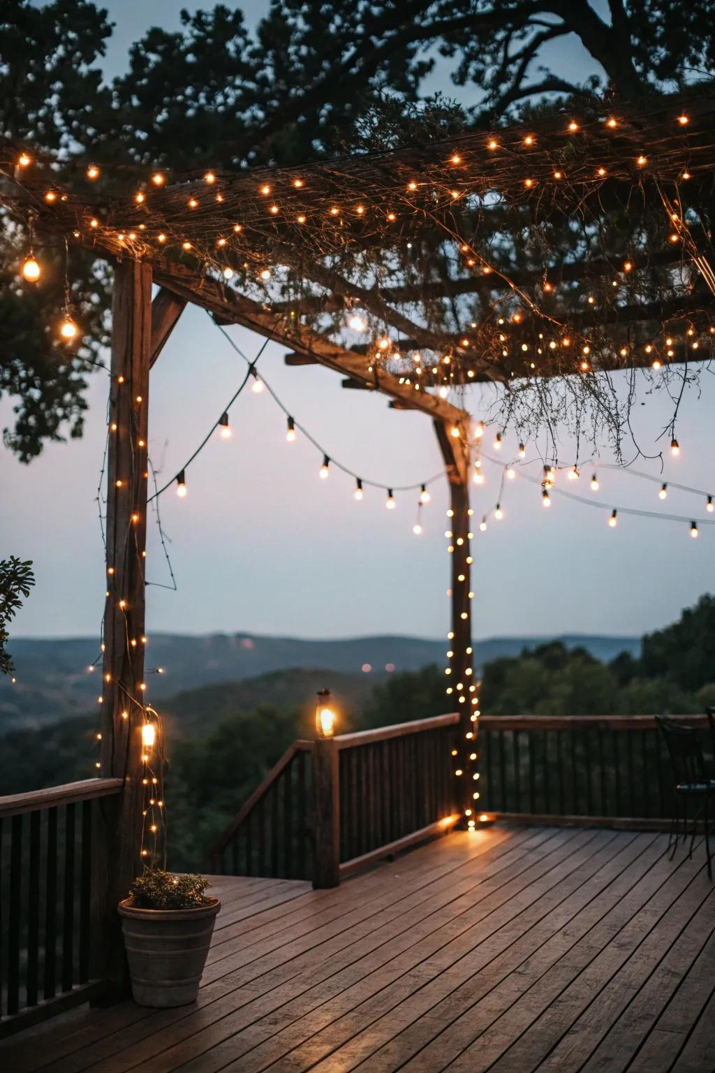 A filament beam dome changes your deck into a captivating retreat.