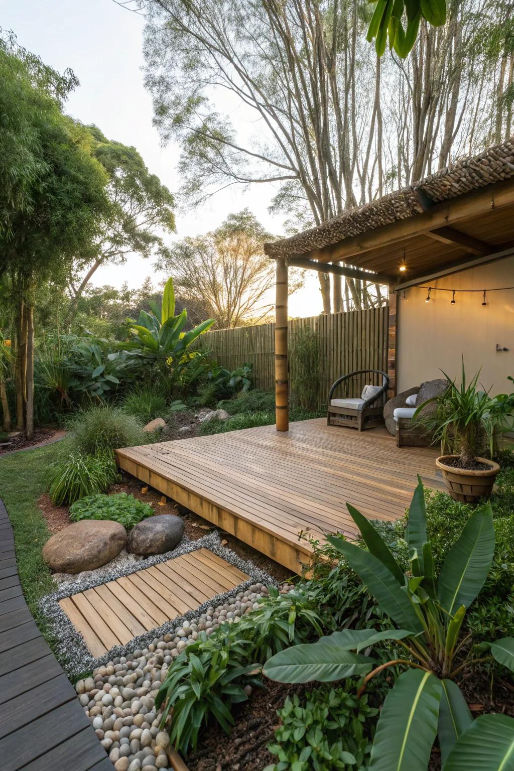 Bamboo fascia unites sustainability with style.