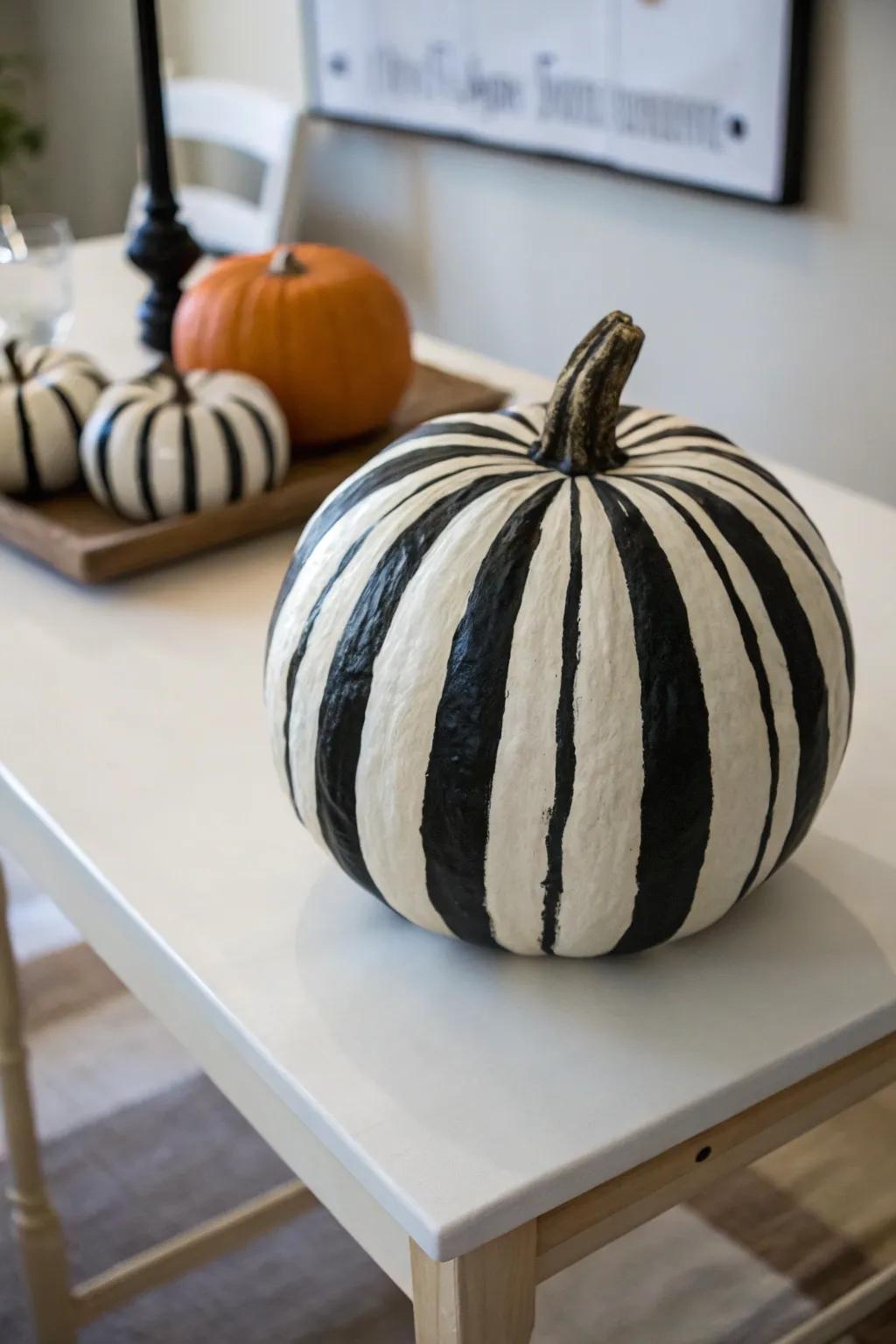 Select monochrome allure with refined black and white pumpkin designs.