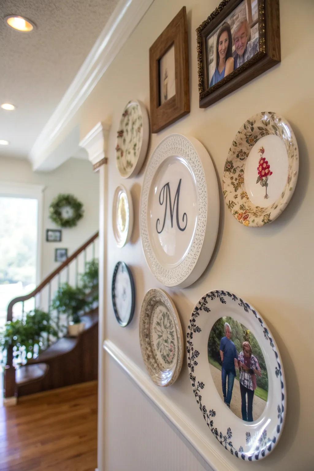 Personalized dishes add a unique and meaningful touch.