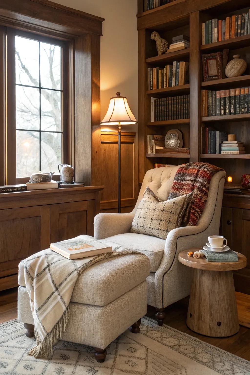 A reading alcove offering a tranquil escape.