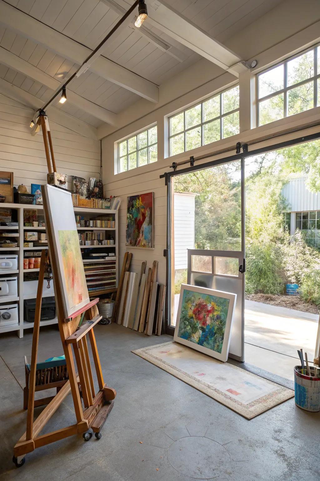 An artistic studio haven where ingenuity flourishes.