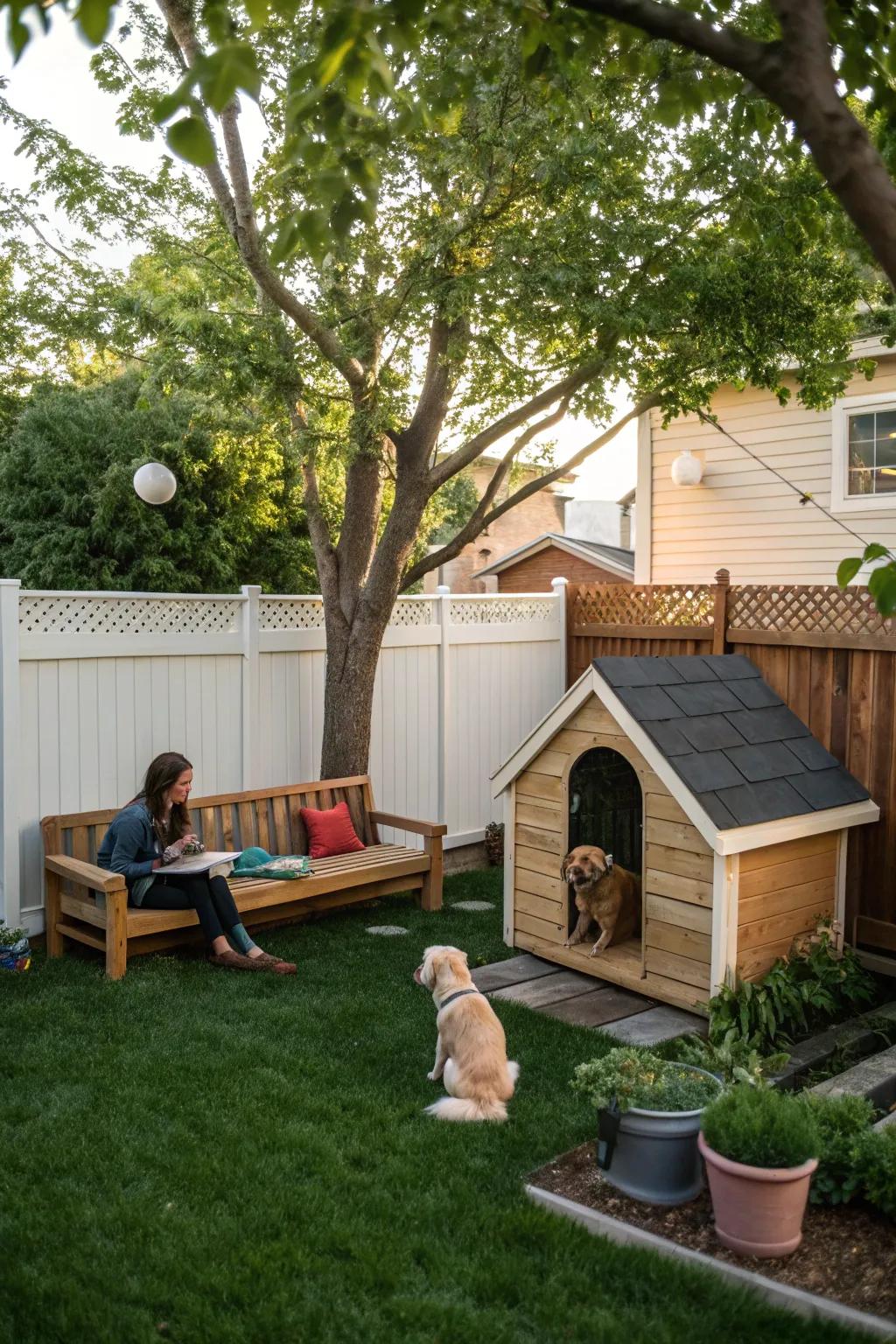 A simple gathering nook for quality time with your dog.