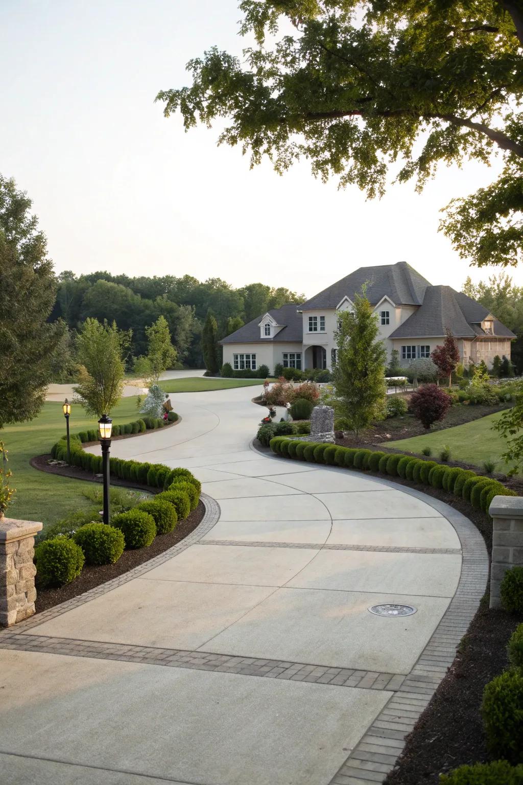 A circular path driveway delivering ease and heightened security.