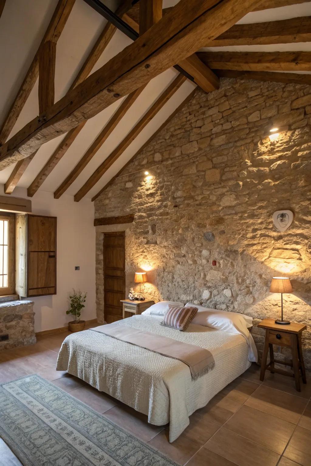 Architectural traits infuse character and an down-to-earth touch.