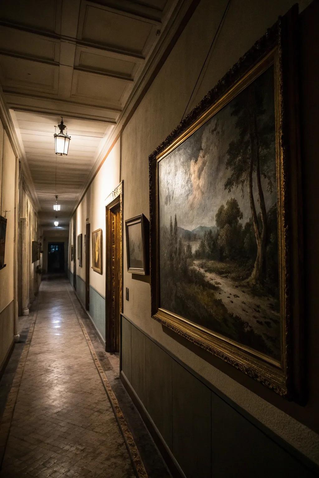 Melancholy art imparts mystery and dimension to your residence.