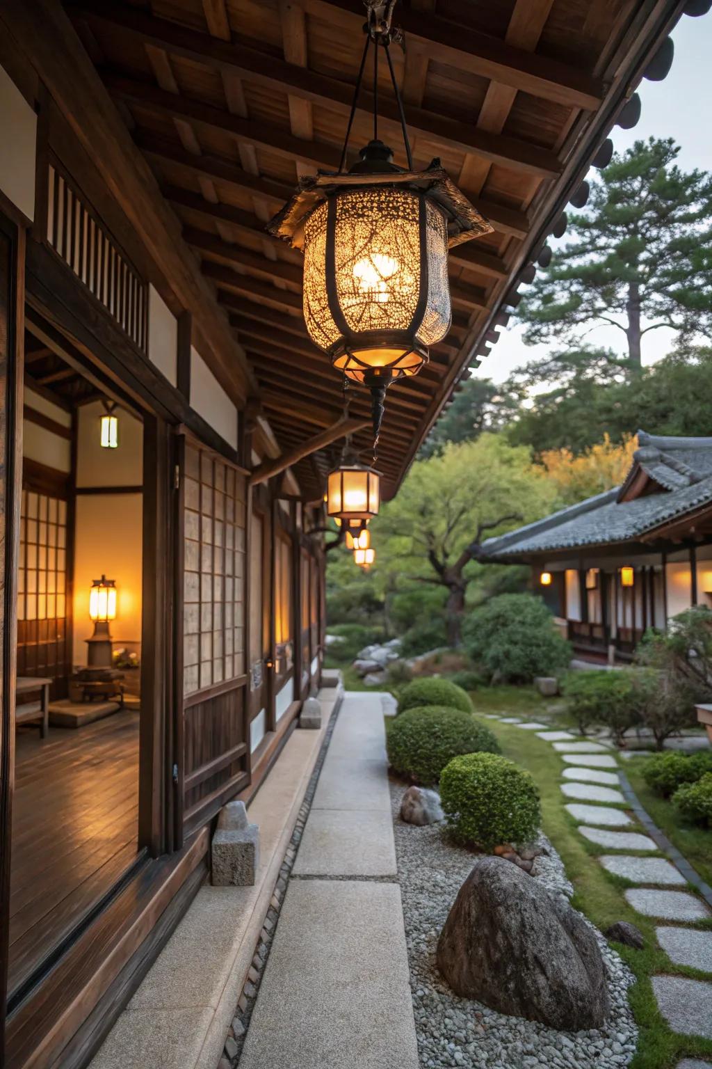 Amplify the ambiance via classic lamps.
