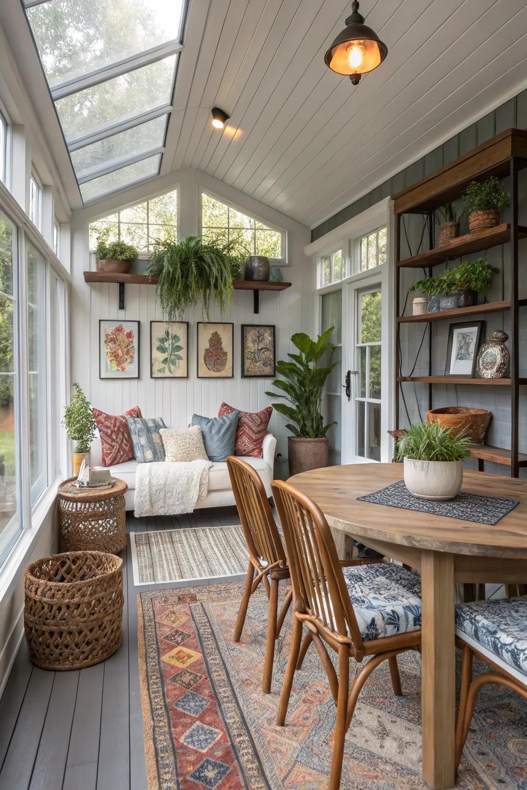 Voice your style through an eclectic combination.