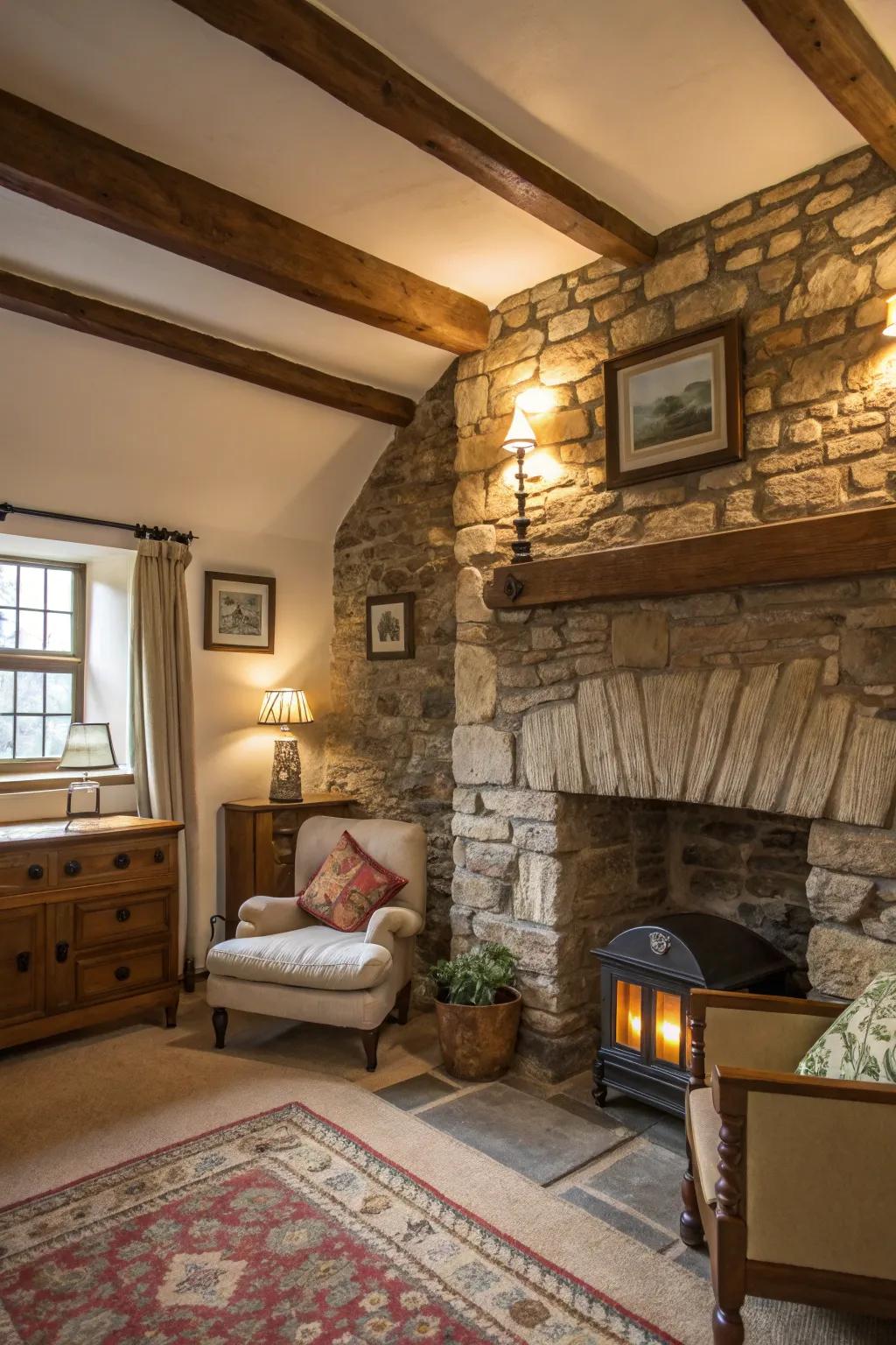 Incorporate past events into your house applying rock structures.