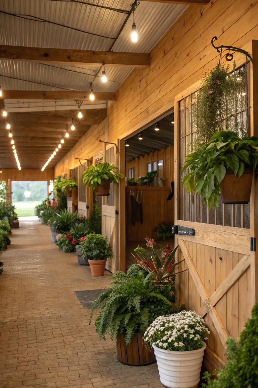 Greenery enhances vibrancy and freshness in any area.