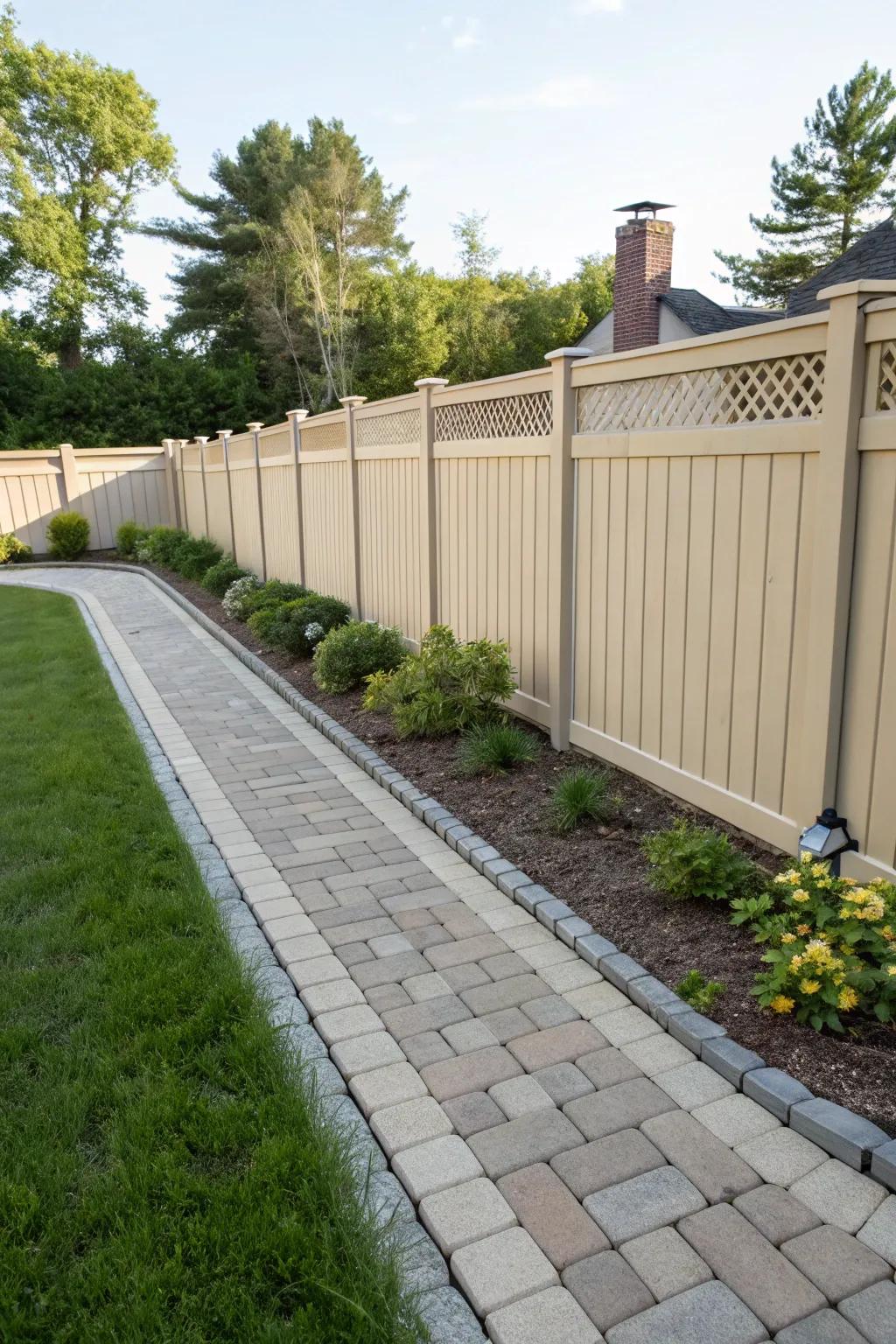 Paver edging delivers a pristine and professional presence.