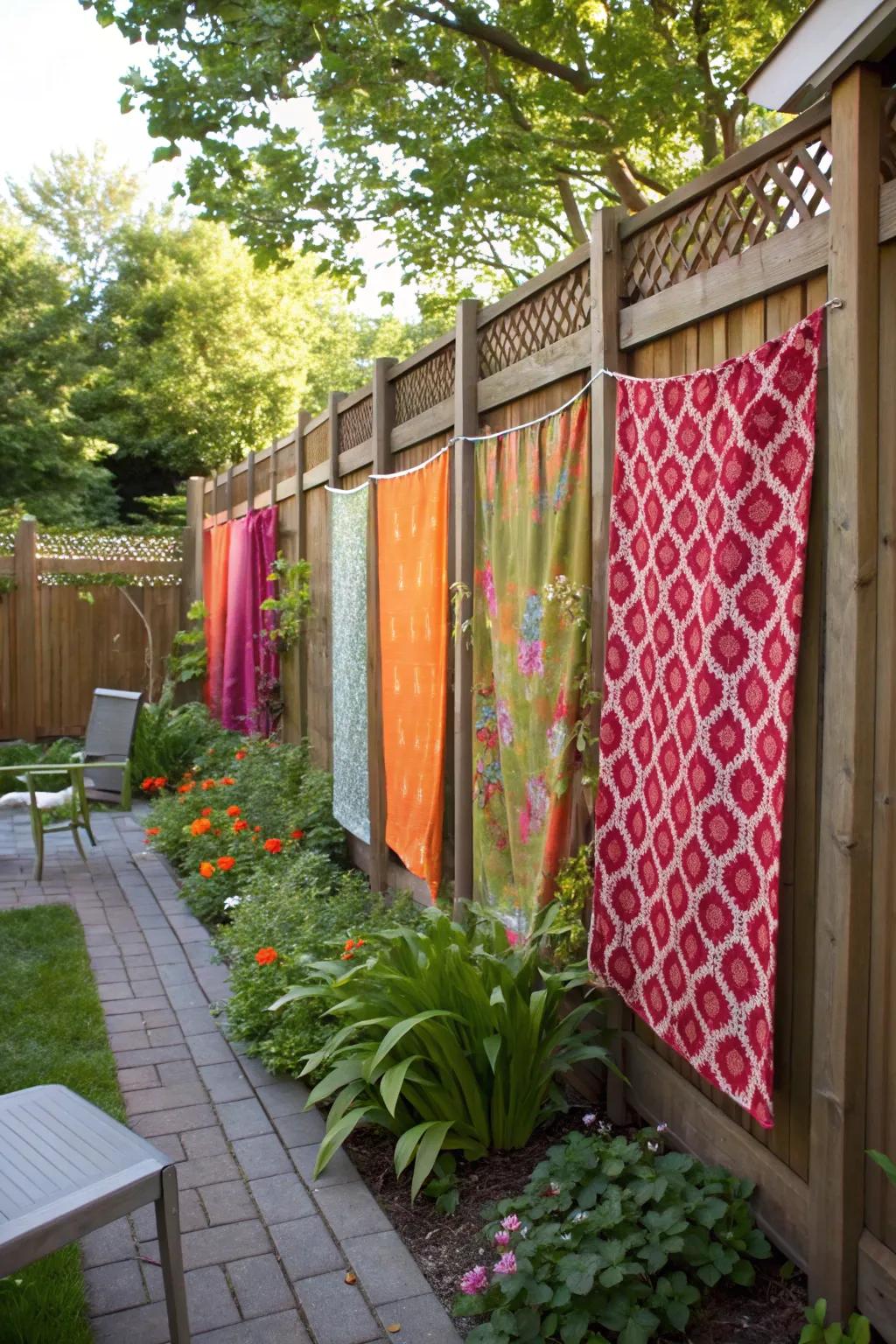 Fabric screens offer color and privacy in one chic package.