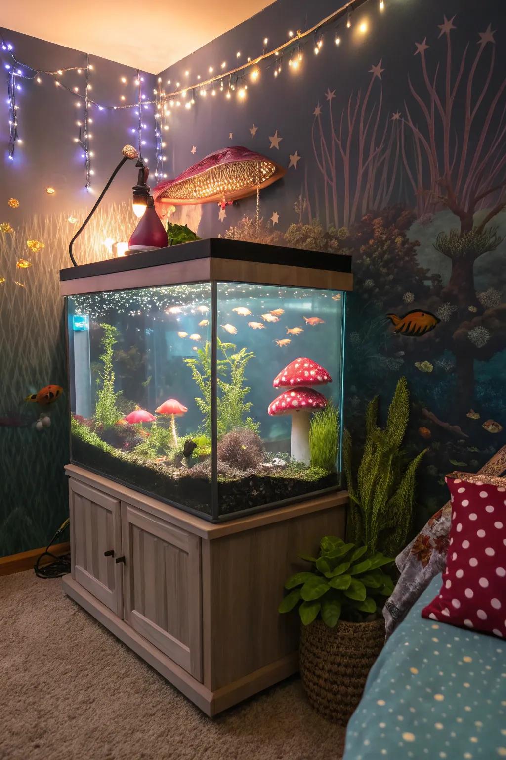 Step into a magical realm through a dreamlike woodland.