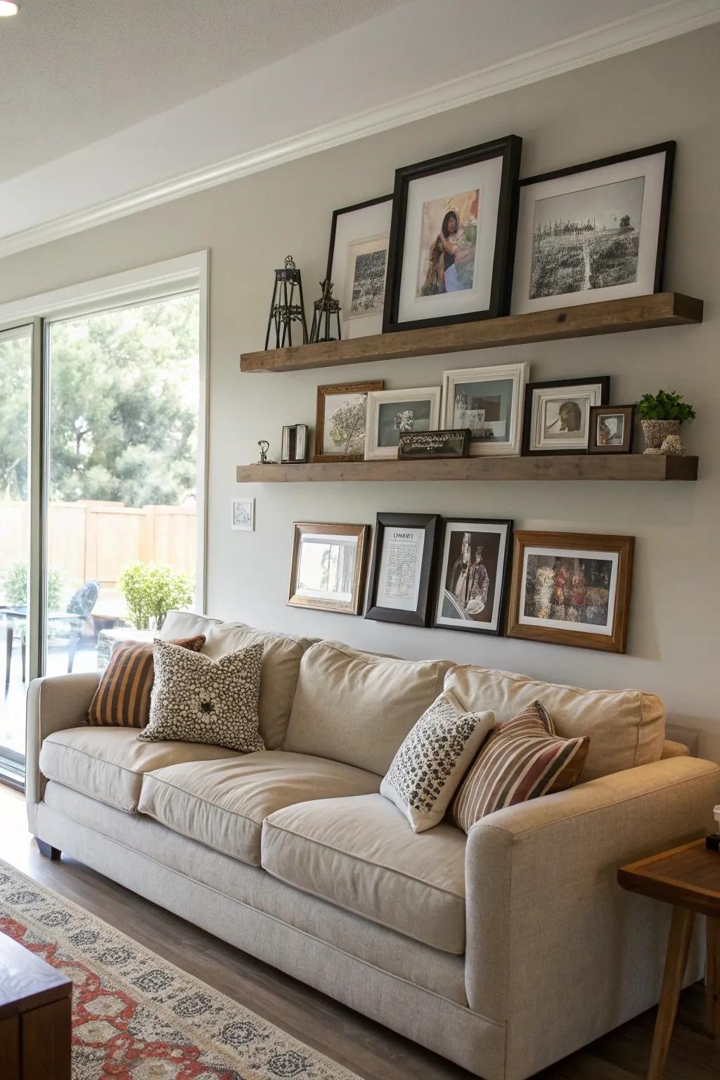 Personalized galleries lend your decor a touch of heart.