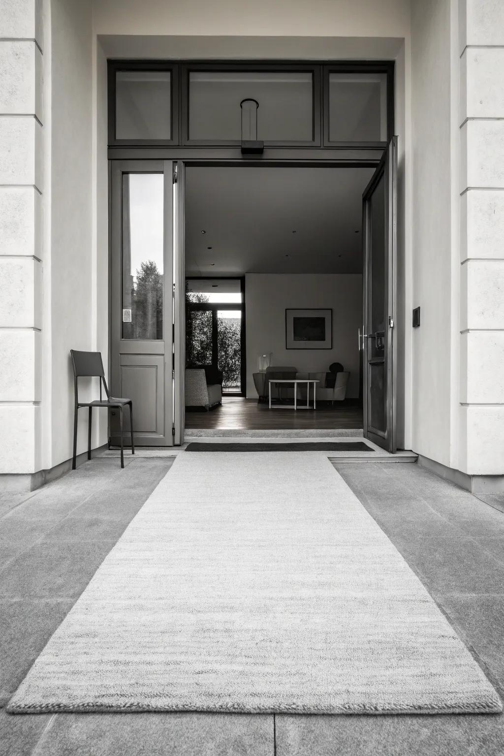 Monochrome rugs offer a refined, classic allure.