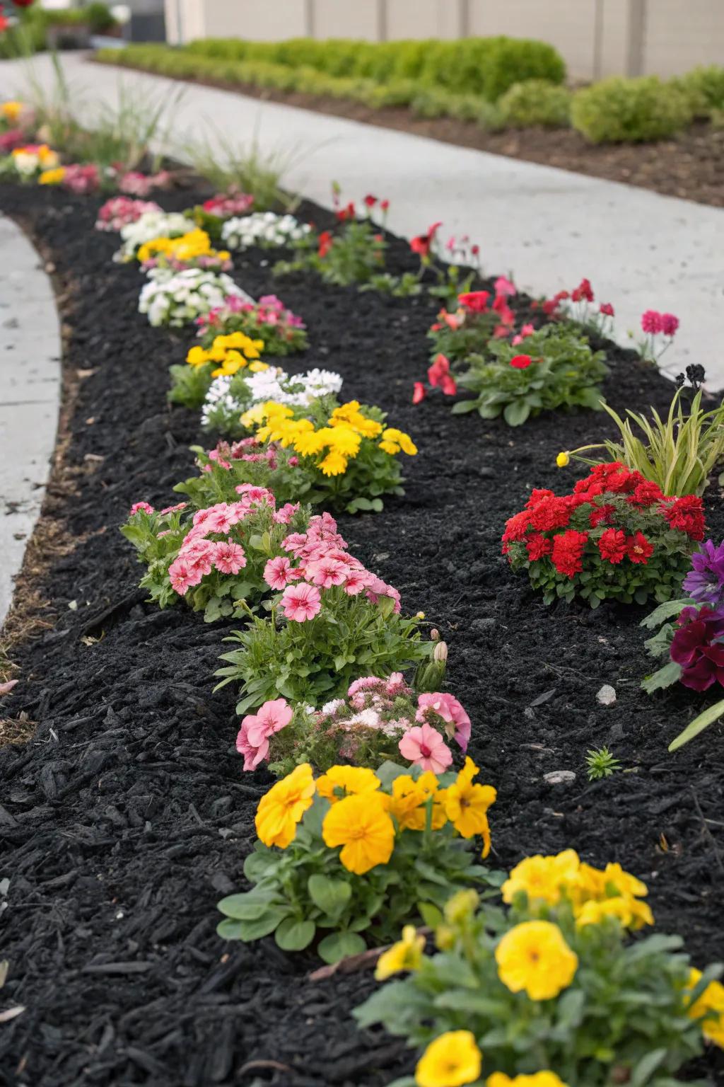 Maintain a lively landscape through periodic planting layouts.