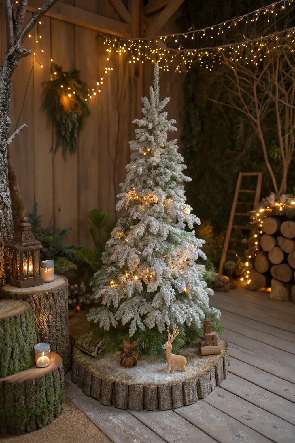 Fairy lights and forest creatures fashion an enchanting forest sensation.