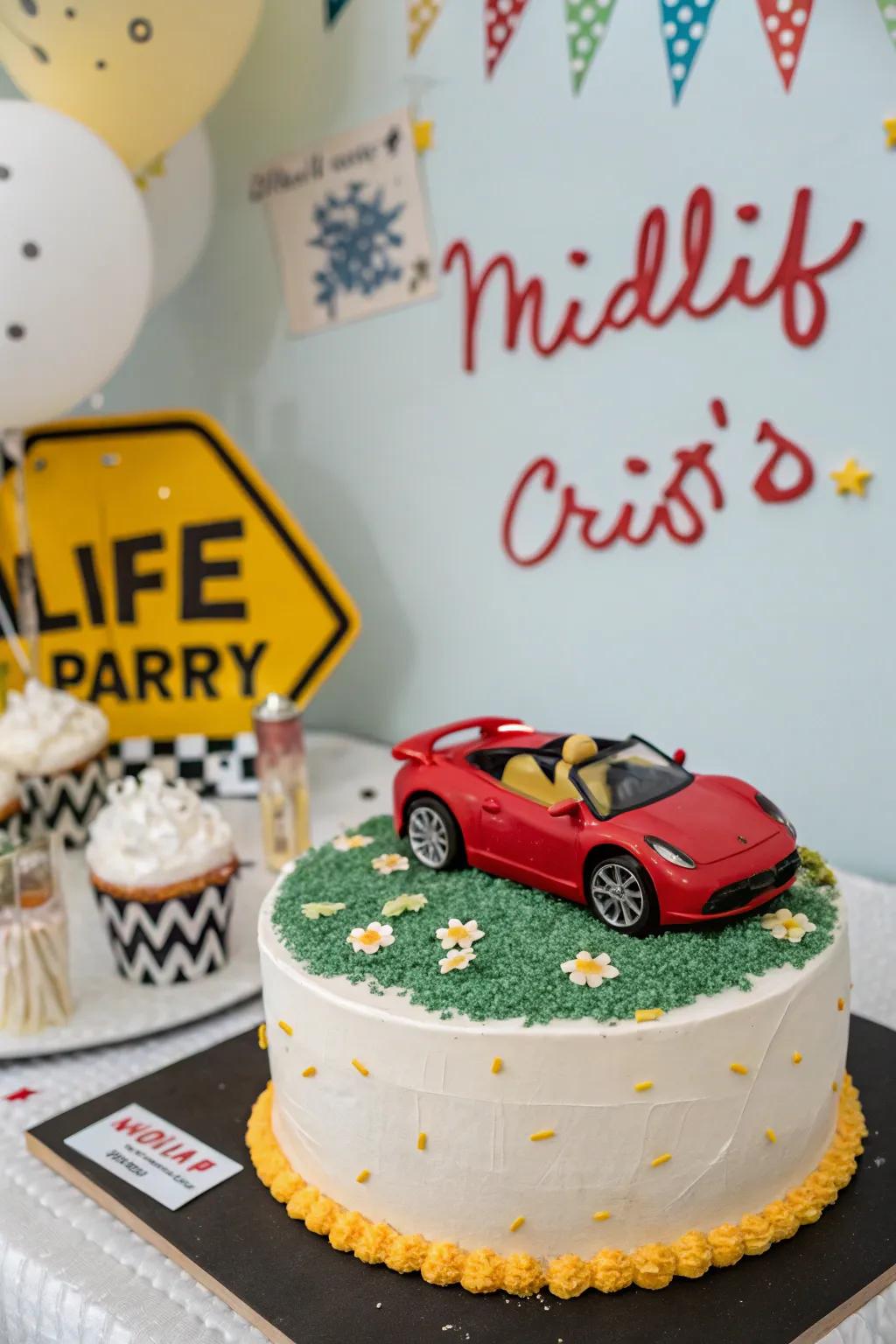 Celebrate life's adventures with this crisis-themed cake!