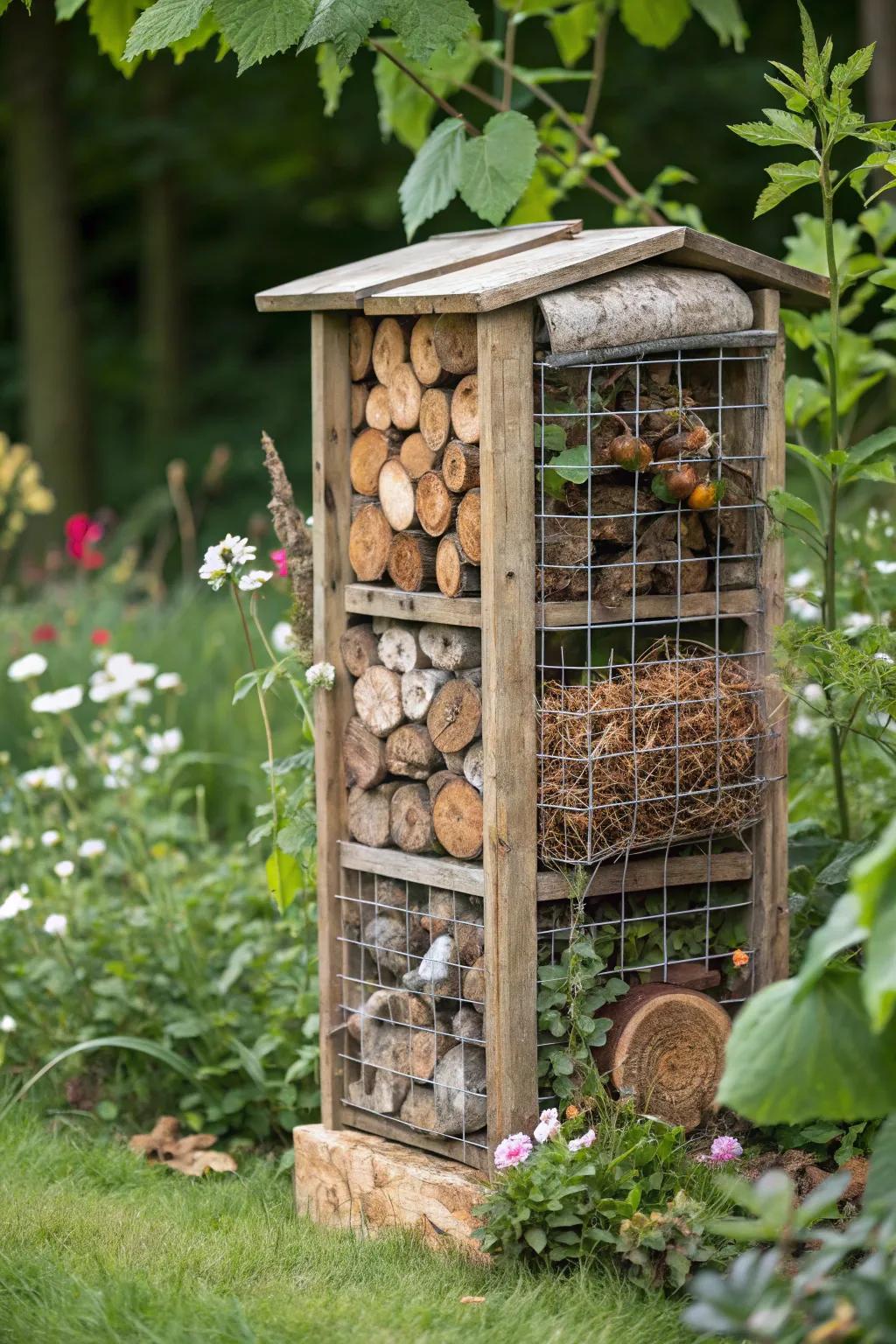 Invite nature into your garden with a stone bug sanctuary.