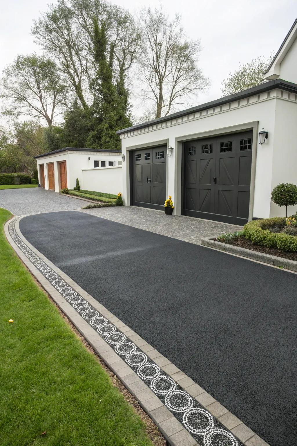 Tarmac driveways with stylish borders for a polished look.