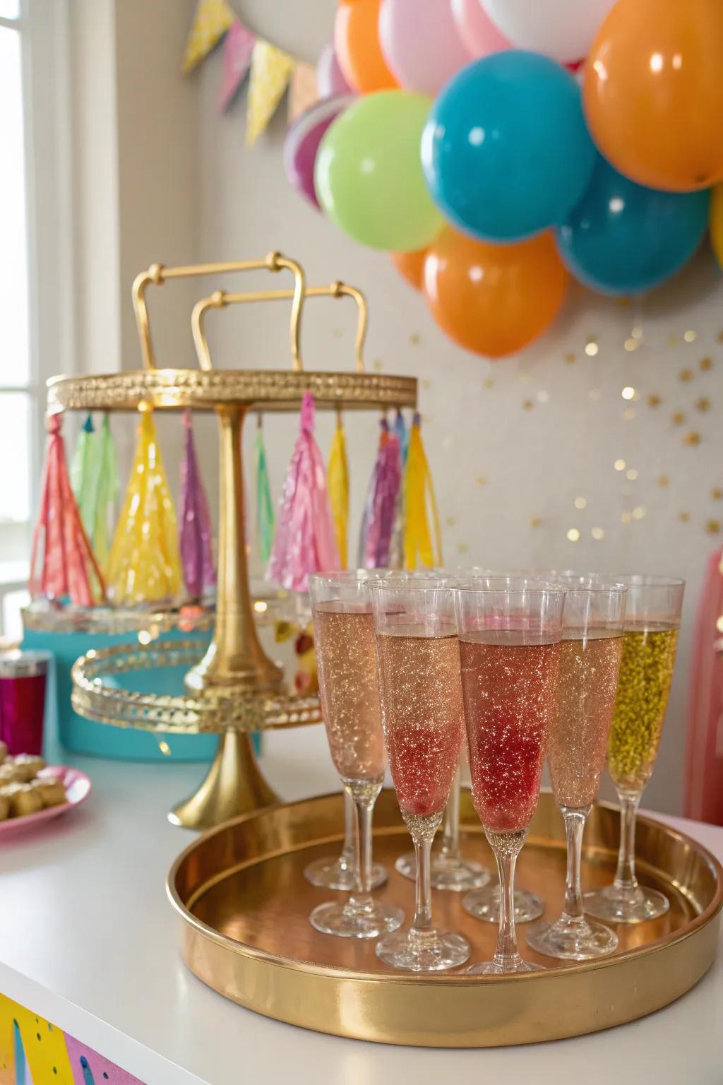 A sophisticated drink station for a refined touch.