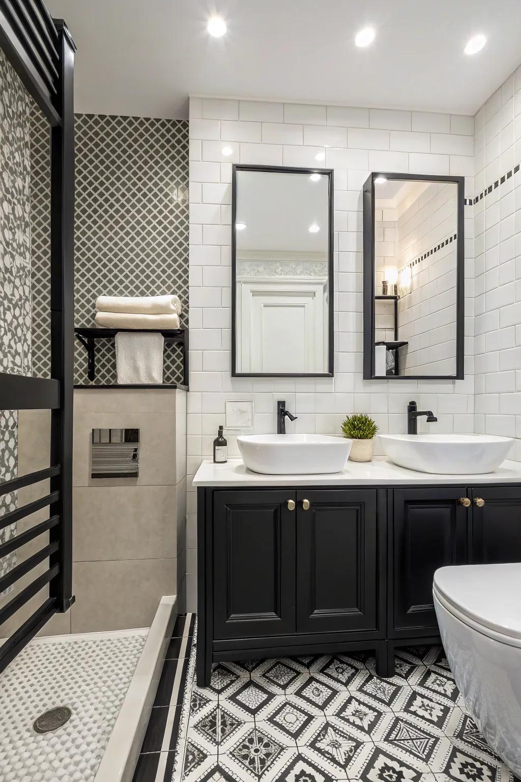 A monochrome palette offers a dramatic yet cohesive aesthetic.