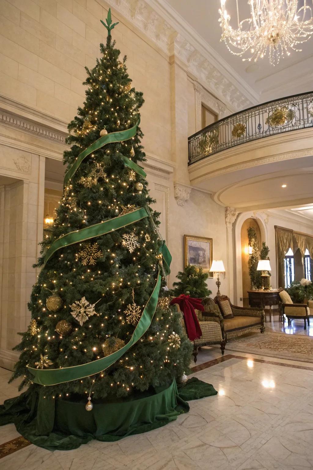 Exquisite and opulent with emerald velvet wraps.