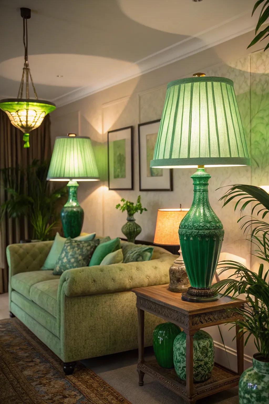 Verdant lighting infuses your space with a distinctive glow.
